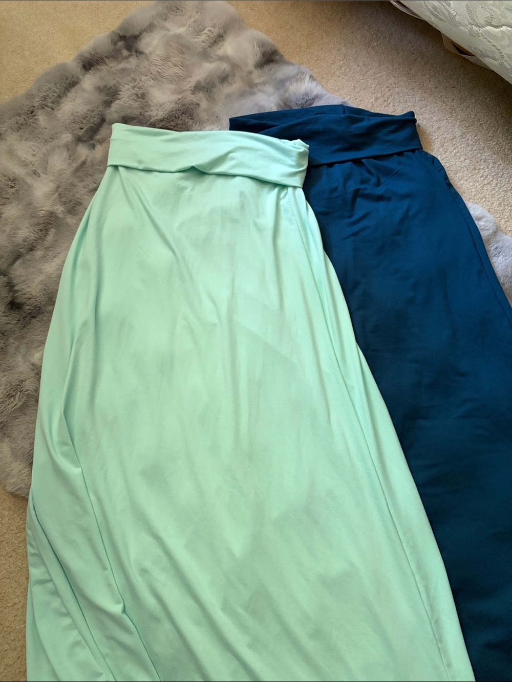 Women’s Maxi Skirt Set of two- Mint and Navy - Picture 2 of 4